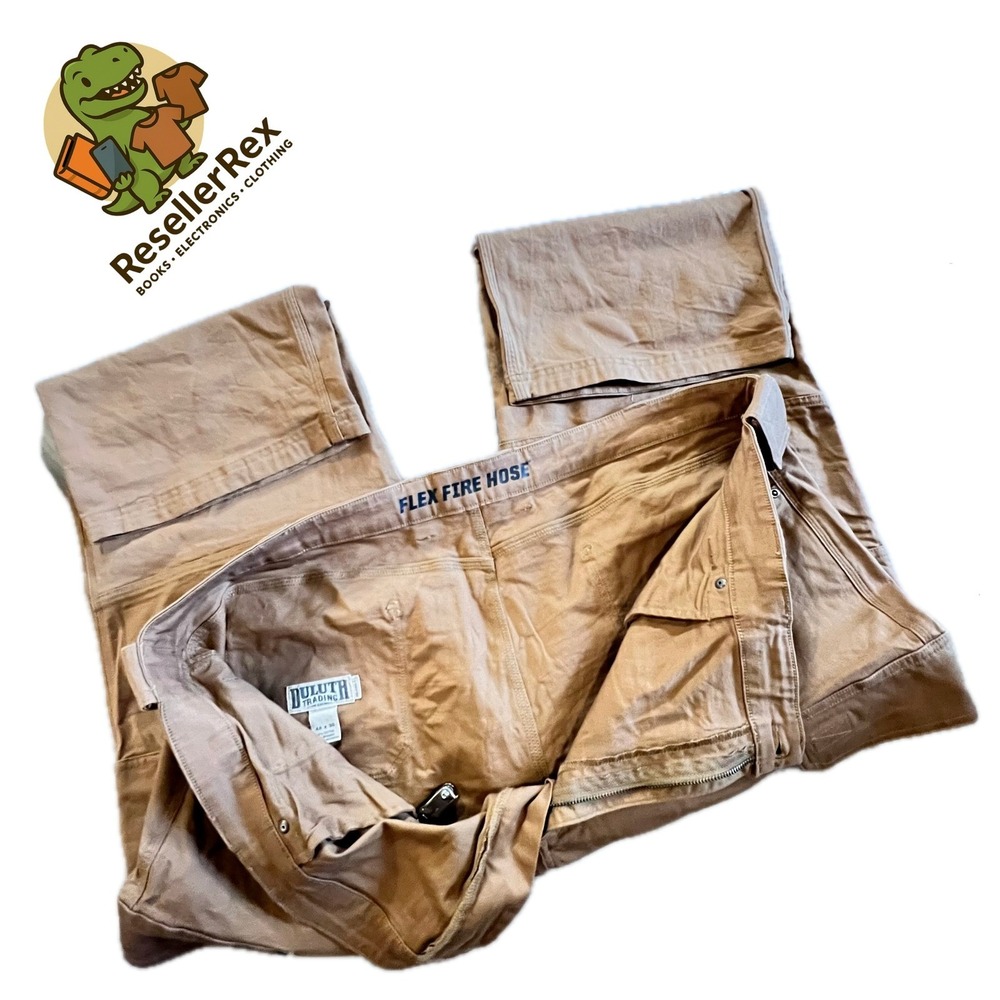Duluth‎ Trading Co Fire Hose Work Pants Relaxed Fit Khaki Men's 48x30